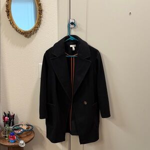 Topshop Black Pea Coat